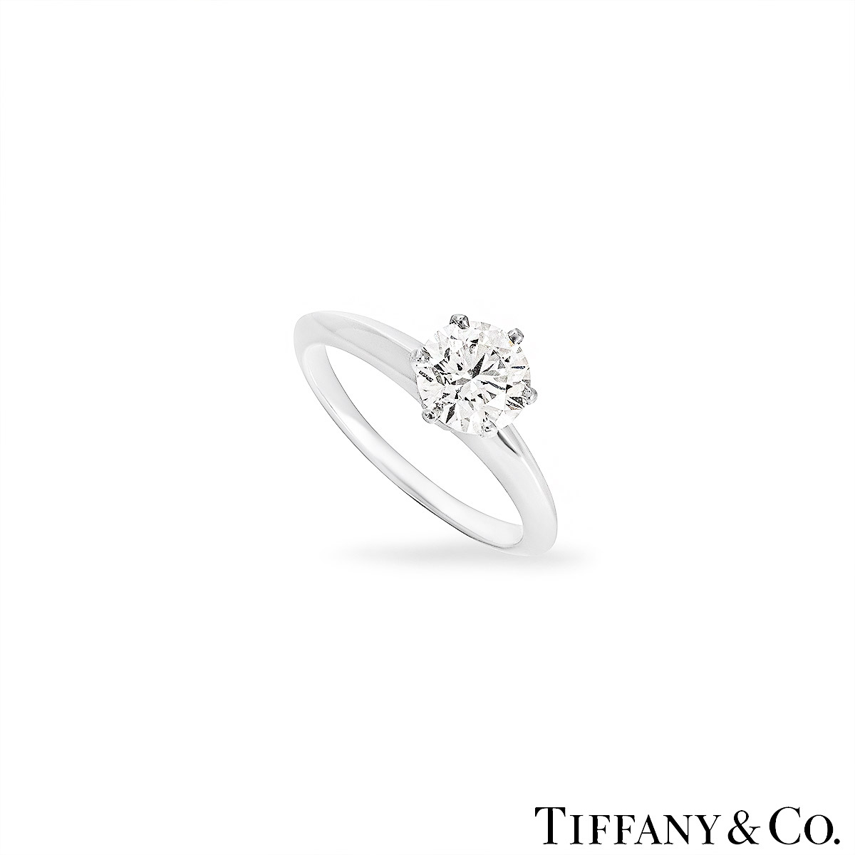 Tiffany & Co. Platinum Round Brilliant Cut Diamond Setting Ring 1.14ct H/VVS1 Tiffany & Co. Platinum Round Brilliant Cut Diamond Setting Ring 1.14ct H/VVS1